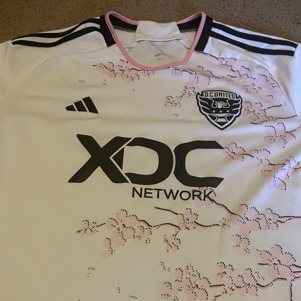 DC United Cherry Blossoms 2023 Away MLS Adidas Soccer Jersey